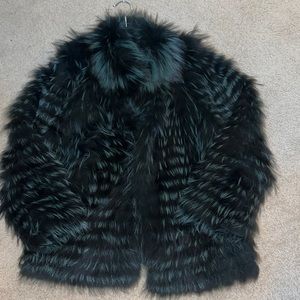 LA BÊTE 100% dyed silver fox fur